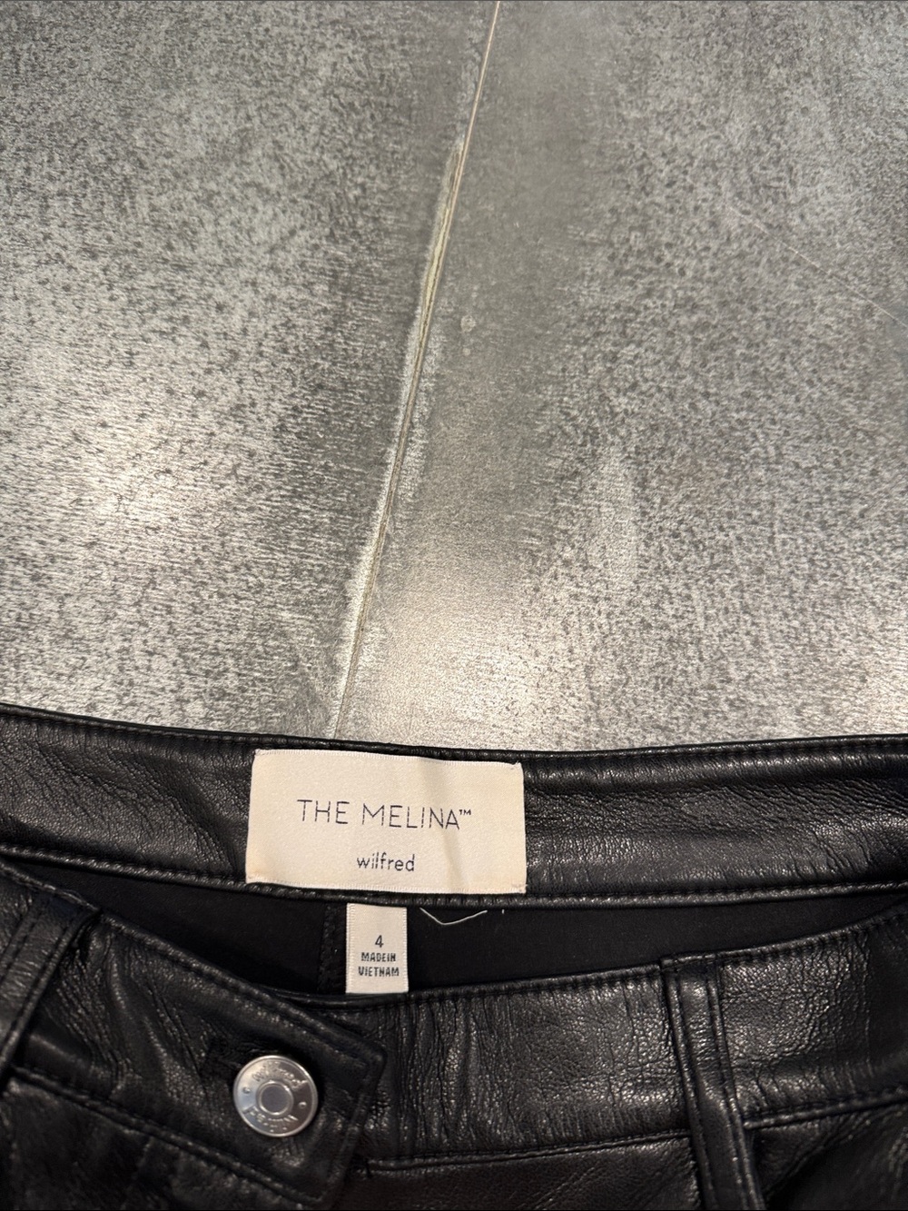Wilfred The Melina Black Faux Leather Straight Leg Pants